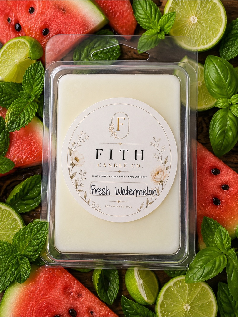 Fresh Watermelon 100% Organic Soy Artisan wax melts 5 for $25